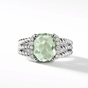 David Yurman Petite Wheaton Green Prasiolite Size5